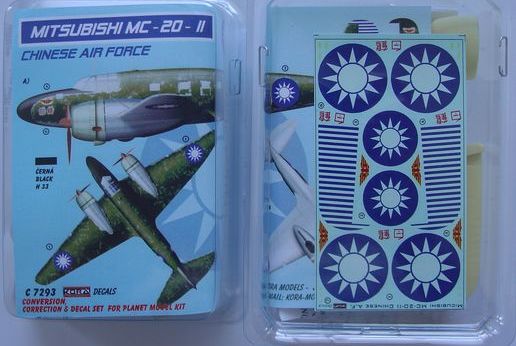 Kora KORC7293 1:72 Mitsubishi MC-20-II Chinese Air Force Conversion Set