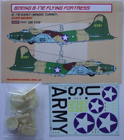 Kora KORCS7230 1:72 Boeing B-17E Flying Fortress Detail set & decal