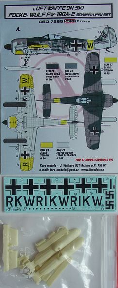 Kora KORCS7265 1:72 Focke-Wulf Fw-190A-2 Ski