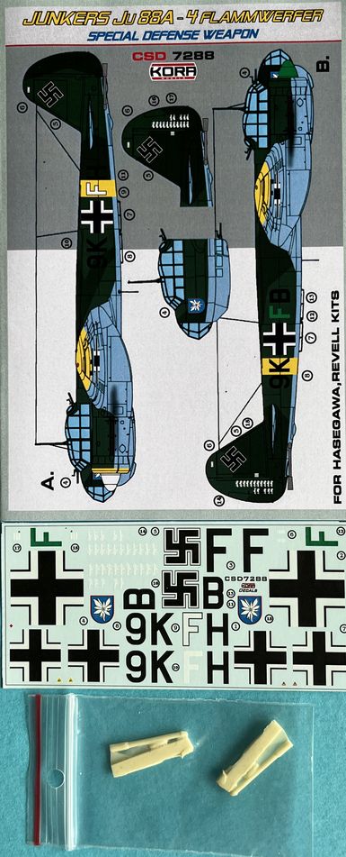 Kora KORCSD7288 1:72 Junkers Ju-88A-4 Flammwerfer German Medium Bomber