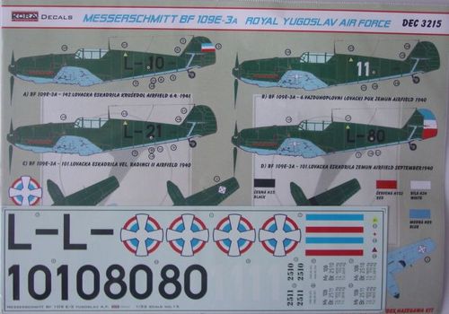Kora KORD3215 1:32 Messerschmitt Bf-109E-3a Yugoslav Air Force