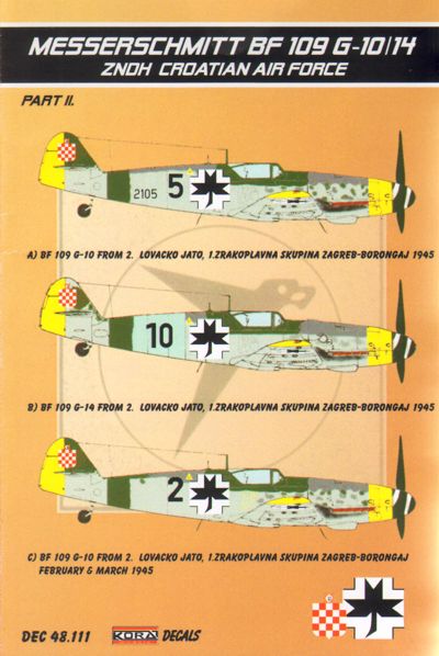 Kora KORD48111 1:48 Messerschmitt Bf-109G-10/G-14