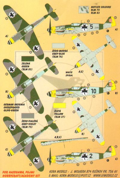 Kora KORD48111 1:48 Messerschmitt Bf-109G-10/G-14