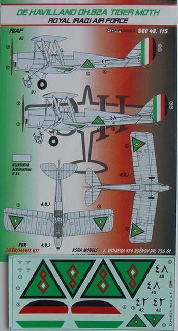 Kora KORD48115 1:48 de Havilland DH.82A Tiger Moth