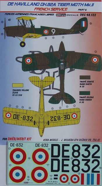Kora KORD48122 1:48 de Havilland DH.82A Tiger Moth