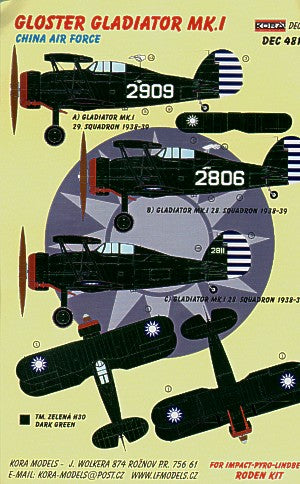Kora KORD4816 1:48 Gloster Gladiator Mk.I in Chinese Air Force service