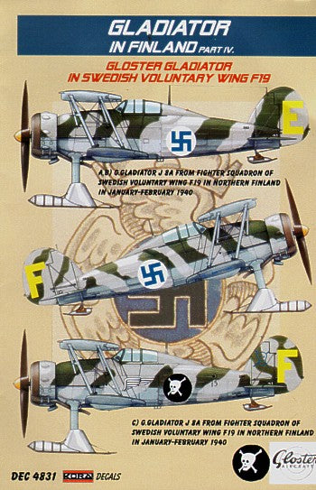 Kora KORD4831 1:48 Gloster Gladiator Mk.II on skis Decals Finland