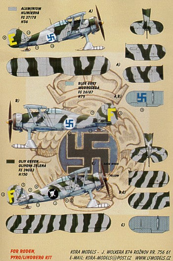 Kora KORD4831 1:48 Gloster Gladiator Mk.II on skis Decals Finland