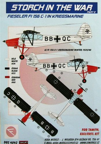 Kora KORD4842 1:48 Fieseler Fi-156C-1 'Storch' in Kriegsmarine