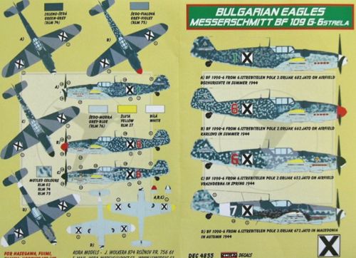 Kora KORD4855 1:48 Messerschmitt Bf-109G-6 Strela Bulgarian Air Force