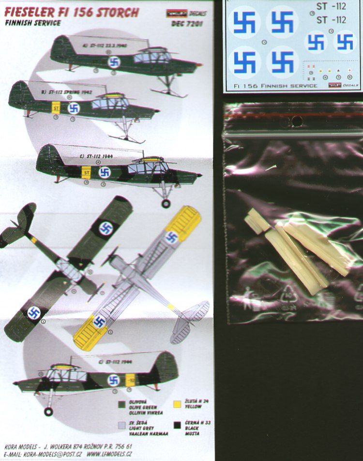Kora KORD7201 1:72 Fieseler Fi-156C-3 'Storch' in Finnish service