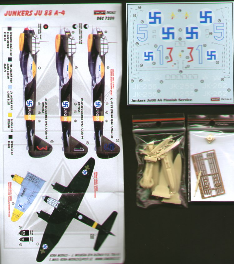 Kora KORD7209 1:72 Junkers Ju-88A-4 in Finnish service