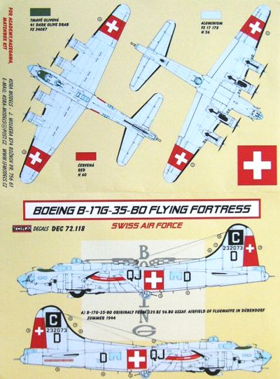 Kora KORD72118 1:72 Boeing B-17G-35-BO