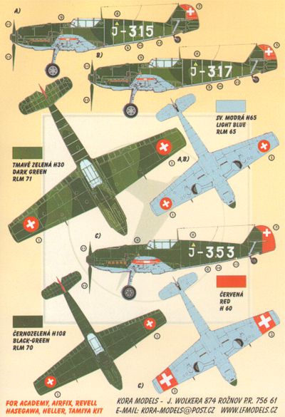 Kora KORD72131 1:72 Messerschmitt Bf-109E-3A x 3 Emil Part I