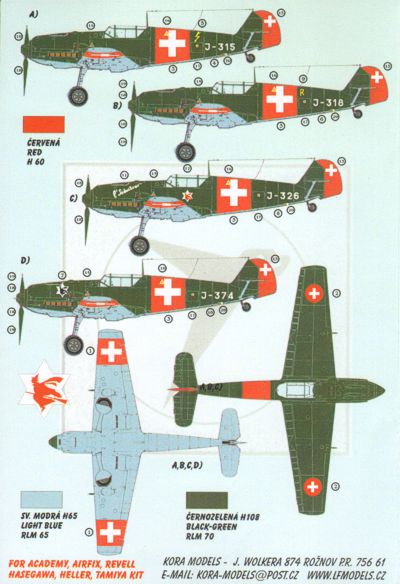 Kora KORD72132 1:72 Messerschmitt Bf-109E-3A Emil x 4 Part II
