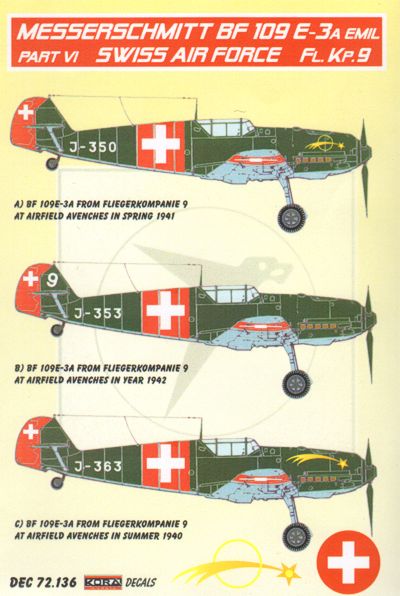 Kora KORD72136 1:72 Messerschmitt Bf-109E-3A Emil x 3 Part VI