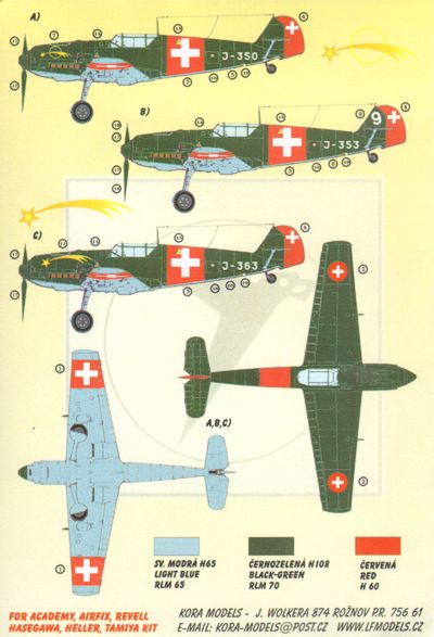 Kora KORD72136 1:72 Messerschmitt Bf-109E-3A Emil x 3 Part VI