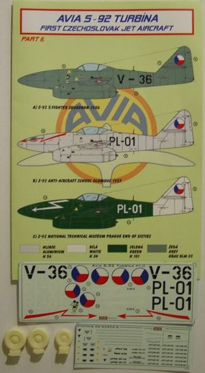 Kora KORD72182 1:72 Avia S-92 Turbina
