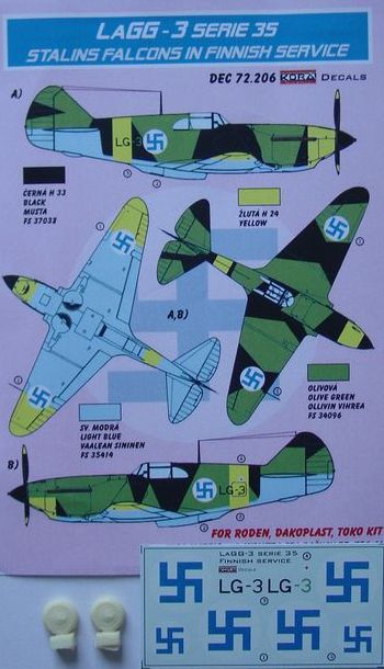 Kora KORD72206 1:72 Lavochin LaGG-3 serie 35 in Finnish service