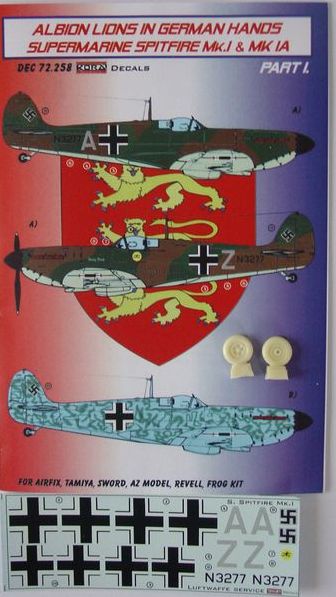 Kora KORD72258 Albion Lions in German Hands Spitfire Mk.I/IA 1:72
