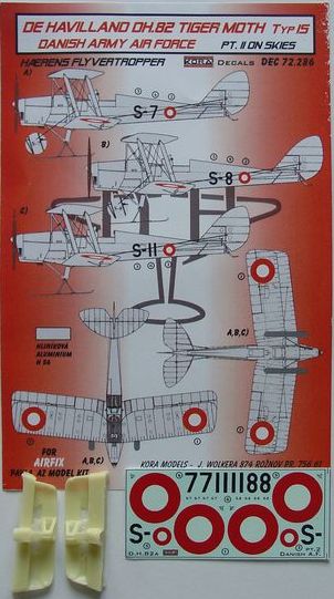 Kora KORD72286 DH.82A Tiger Moth Danish Army AF on Skis 1:72