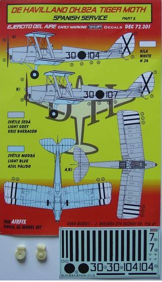 Kora KORD72301 1:72 de Havilland DH.82A Tiger Moth Spanish Service Part 2