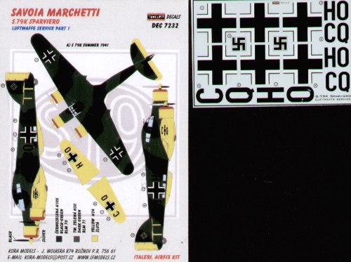 Kora KORD7232 1:72 Savoia-Marchetti SM.79K Luftwaffe Pt 1