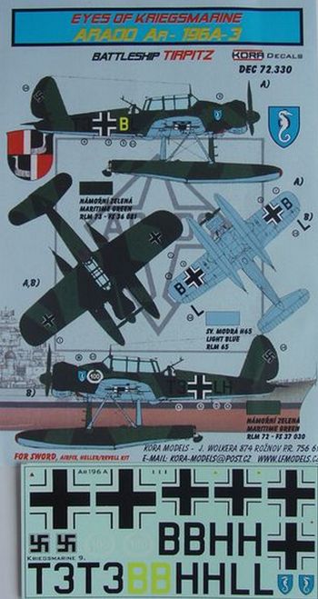 Kora KORD72330 1:72 Arado Ar-196A-3