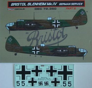 Kora KORD72350 1:72 Bristol Blenheim Mk.IV German service III