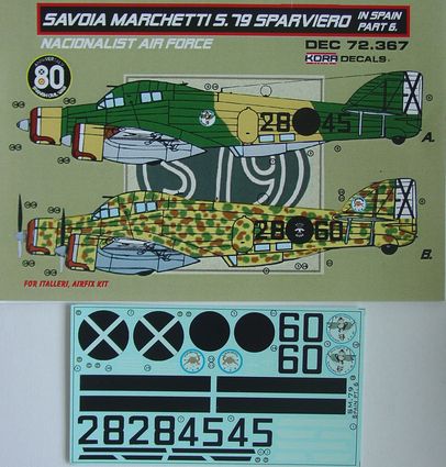 Kora KORD72367 1:72 Savoia-Marchetti SM.79 Sparviero in Spain Vol.6