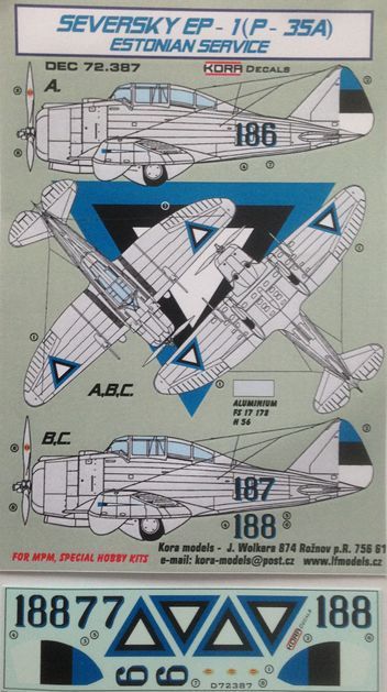 Kora KORD72387 1:72 Seversky EP-1