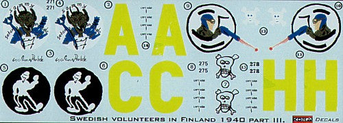 Kora KORD7279 1:72 Gloster Gladiator Mk.II on skis Decals Finland