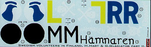 Kora KORD7282 1:72 Hawker Hart & Gloster Gladiator Mk.II on skis Decals Finland