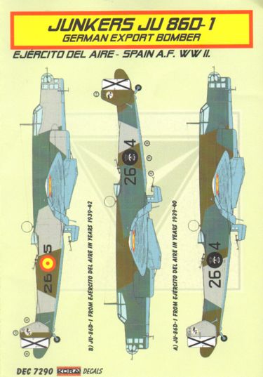 Kora KORD7290 1:72 Junkers Ju-86D-1