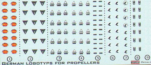 Kora KORD7291 1:72 Luftwaffe/German WWII propeller manufacturer logo's