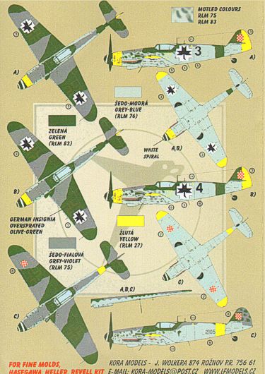 Kora KORD7298 1:72 Messerschmitt Bf-109G-10 Croatian Air Force Part 1