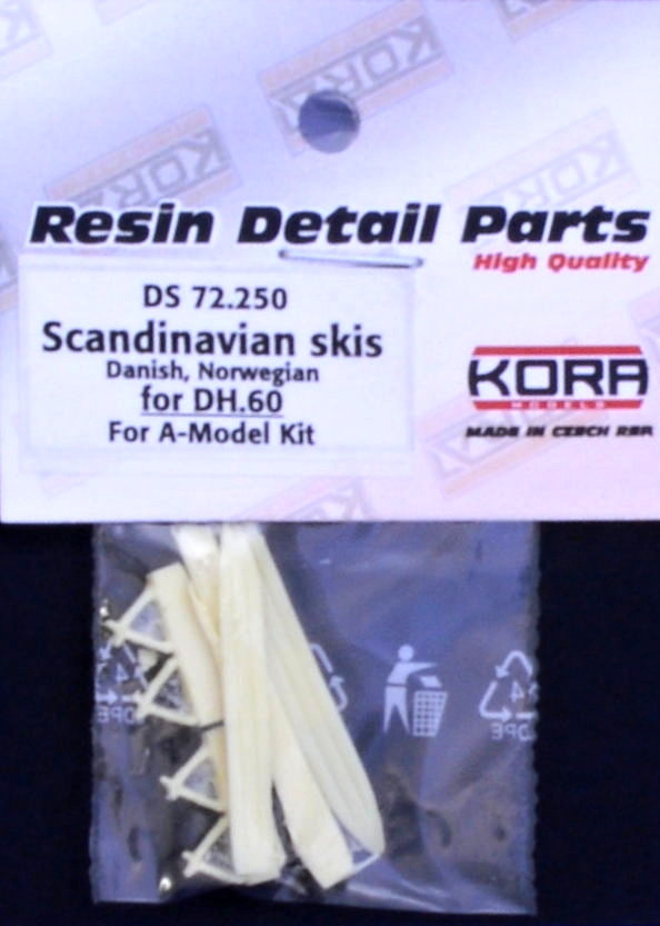 Kora KORDS72250 1:72 de Havilland DH.60 Scandinavian skis