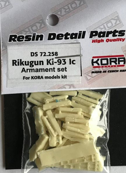 Kora KORDS72258 1:72 Rikugun Ki-93 Armament set