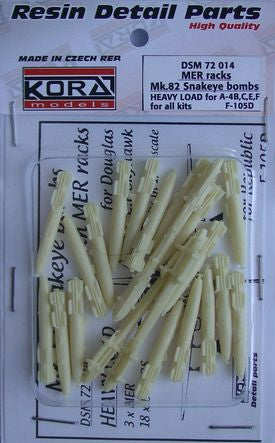 Kora KORDSM7214 1:72 MER racks and Mk-82 Snakeye bombs