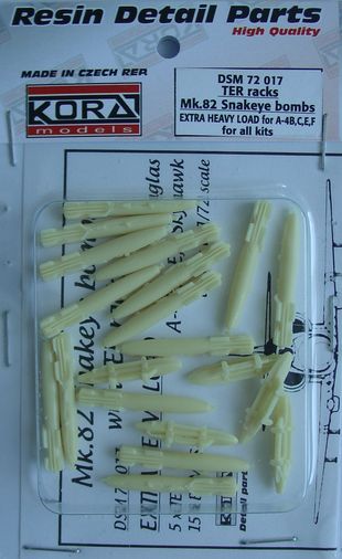 Kora KORDSM7217 1:72 TER racks and Mk-82 Snakeye bombs