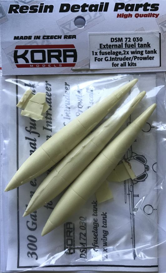 Kora KORDSM7230 1:72 1 x Fuselage & +2x wing fuel tanks Grumman Intruder/Prowler