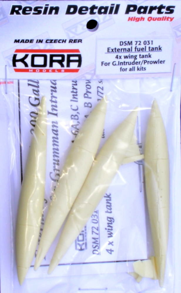 Kora KORDSM7231 1:72 4 x wing fuel tanks Grumman A-6A/A-6E Intruder/Prowler