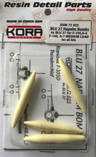Kora KORDSM7225 BLU 27 Napalm Bombs Medium Load (x4) 1:72