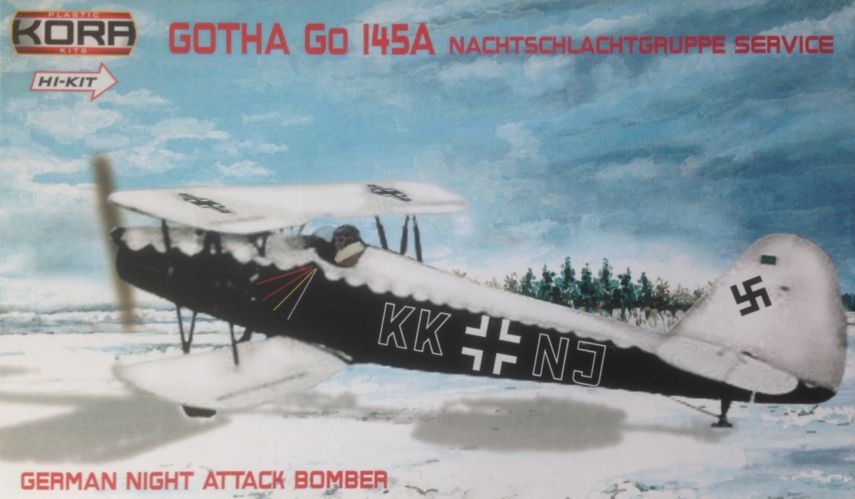 Kora KPK72060 1:72 Gotha Go-145A German Night Attack Hi-kit Complete plastic kit