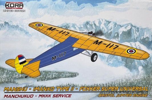 Kora KPK72182 1:72 Manshu-Fokker Super Universal Manchukuo MKKK service