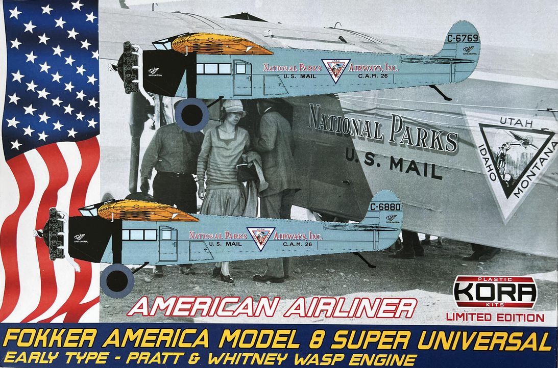 Kora KPK72190 Fokker America Model 8 Super Universal 1:72