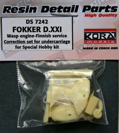Kora KORS7242 1:72 Fokker D.XXI Undercarriage set Wasp engine