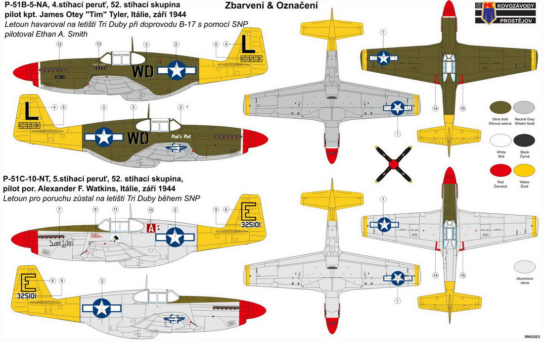 Kovozavody Prostejov KP-CL7209 1:72 North-American P-51B/P-51C 'Mustang SNP