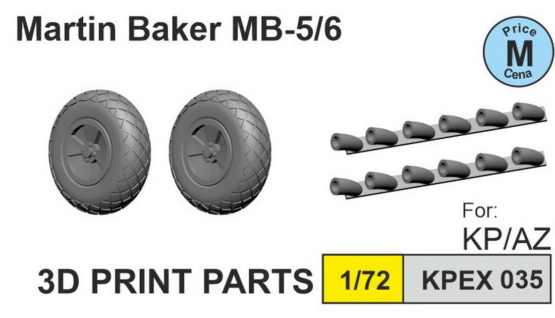 Kovozavody Prostejov KPEX7235 1:72 MB-5/6 wheels & exhausts