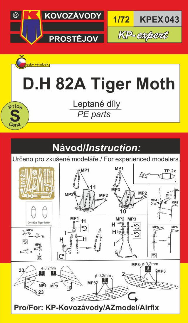 Kovozavody Prostejov KPEX7243 1:72 de Havilland DH.82A Tiger Moth photo  parts